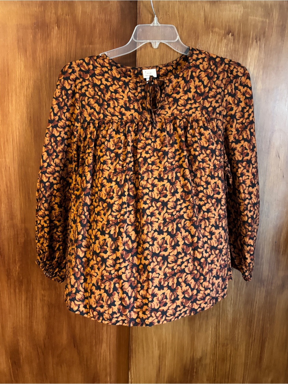 EUC A New Day Floral Tie Front Boho Peasant Blouse | Women’s Plus XXL - Picture 14 of 16